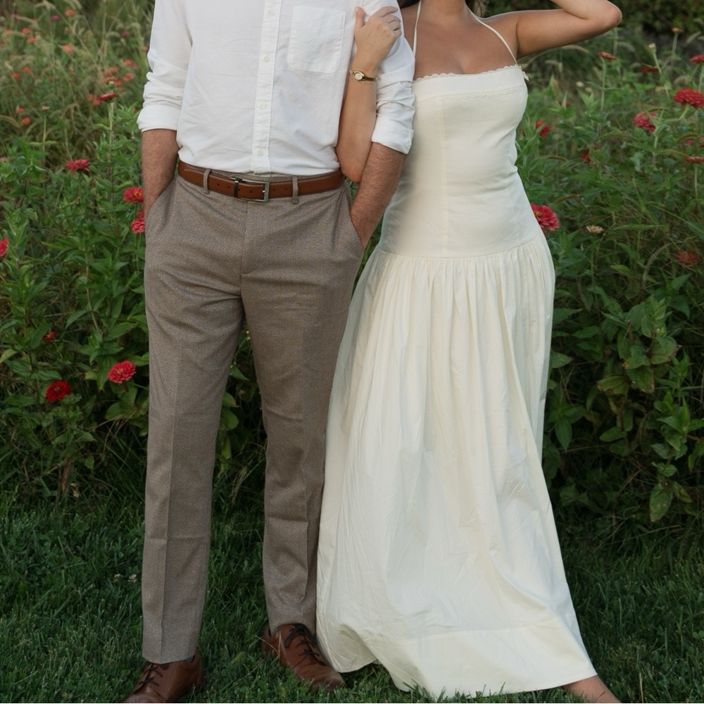 Lovers + Friends Cream Halter Dress